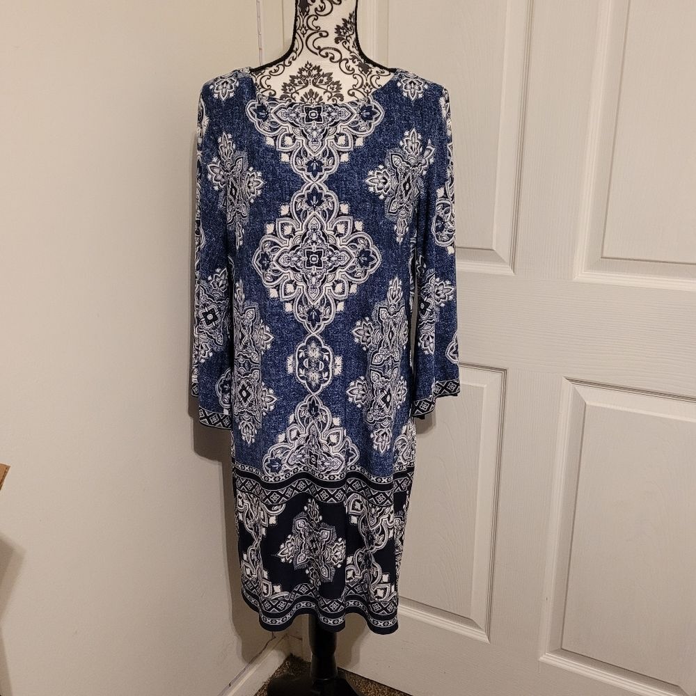 Studio one textured floral dress